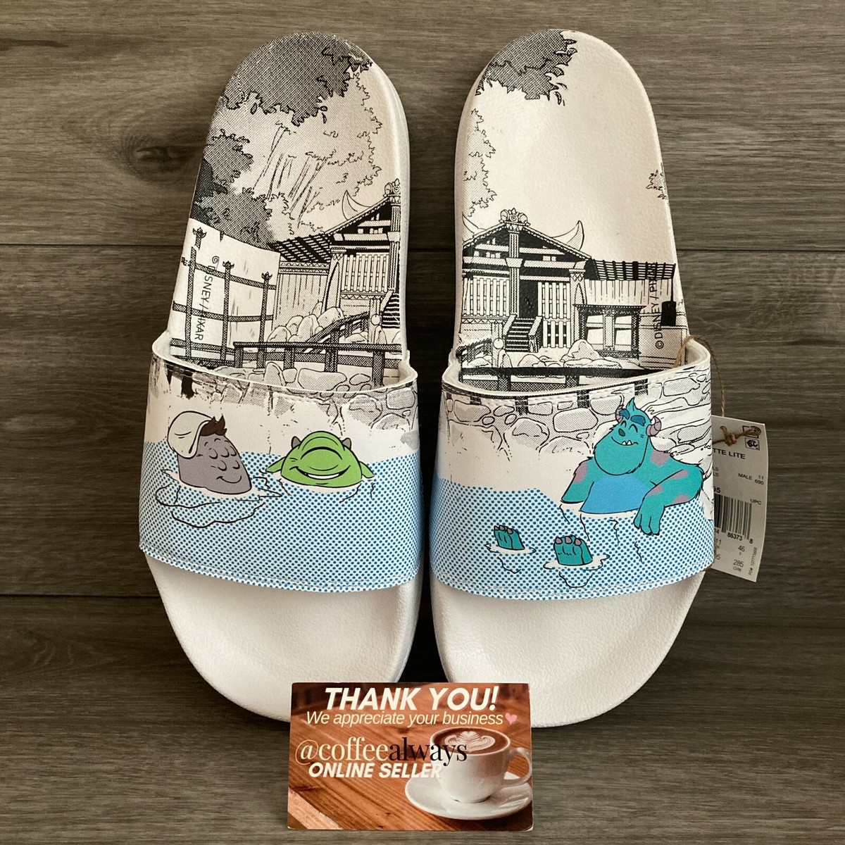 Adidas Adilette Lite Monsters Inc Slides Men\'s 6 - NWT Adidas Adilette Lite Monsters Inc Slides Men main image 3