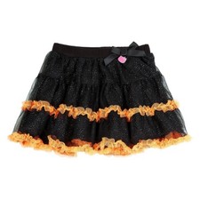 NEW Sanrio Hello Kitty Toddler Girls Glitter Tutu Skirt Black Halloween 2T 3T 5T