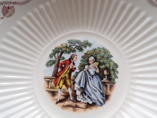 2 USA Vintage Royal China Early American 22k Gold Trim Cereal Bowls 6-3/8" F25 - Picture 2 of 8