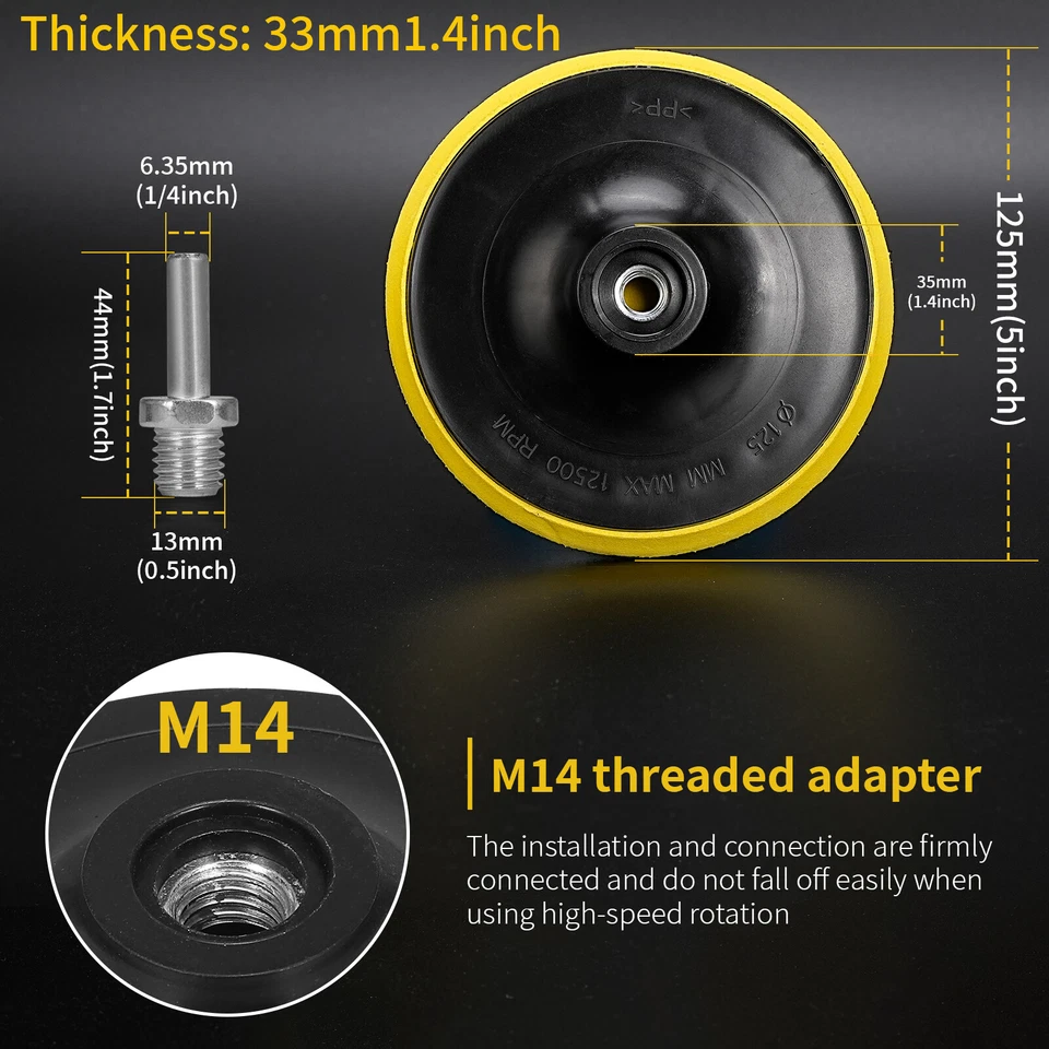 5Pcs 5" Microfibre White Wool Pad Hook & Loop Waxing Buffing Pads For Polishing - Image 3 of 4