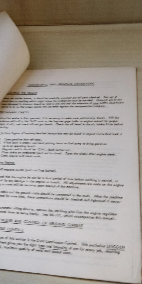Lincoln IM-154-E 1954 soldador manual de instrucciones ~ SA-300 especial Foto 4 de 4