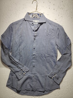 JILL By Jill Stuart Top Womens Small Blue Modern Fit Button Down Long Sleeve