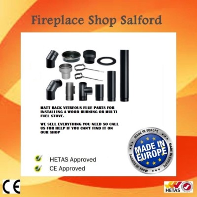 5'' Zoll 6'' Ofen Rauchrohr schwarz 4 Scheitholz Holzofen Mehrstoffofen Feuerbrennung