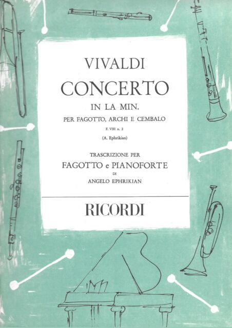 VIVALDI - Concerto nr 2 in La minore per fagotto e pianoforte - ed Ricordi