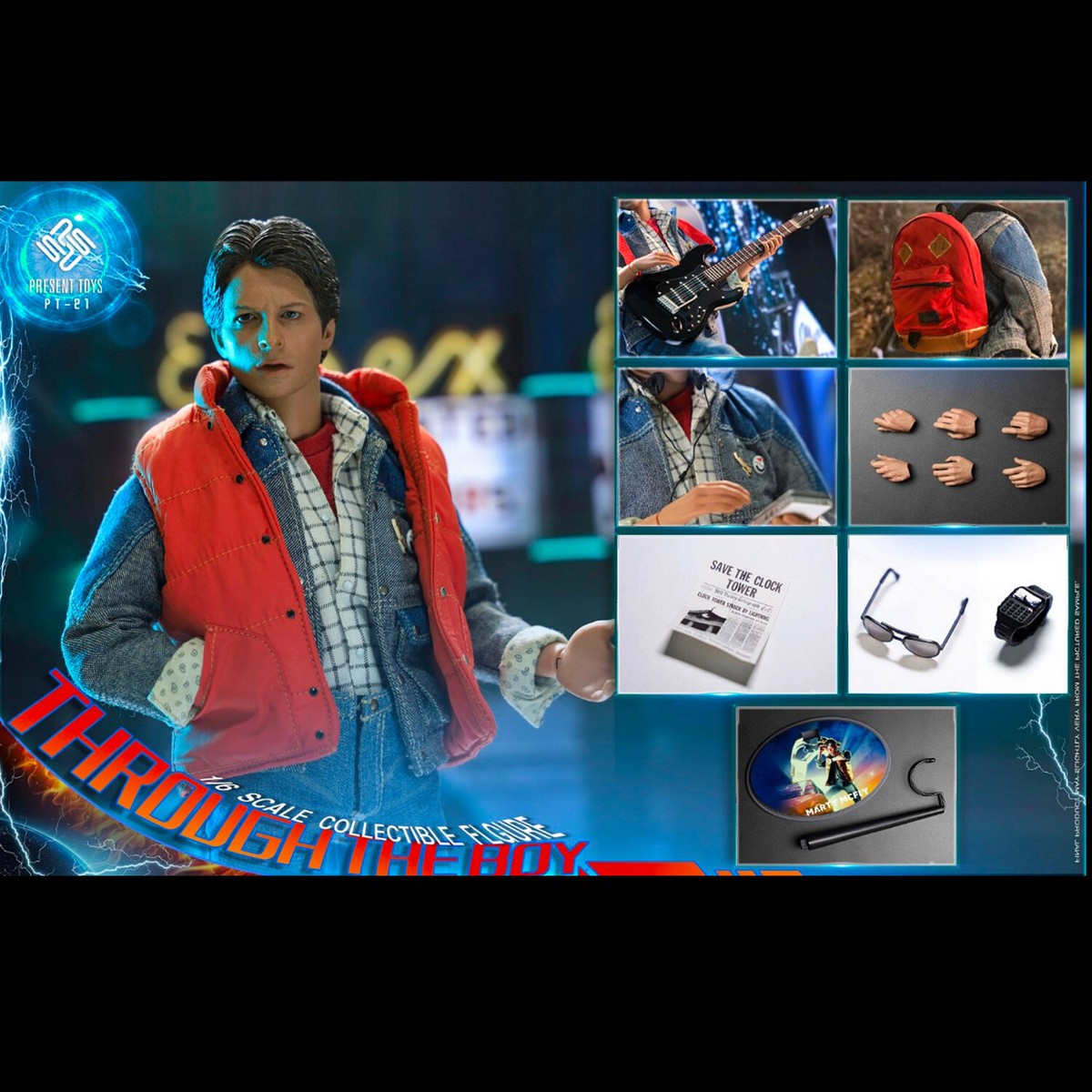 PRESENT TOYS PT-sp21マーティ バック・トゥ・ザ・フューチャー PRESENT TOYS PT-sp21 1/6 Time Travel Man Marty McFly