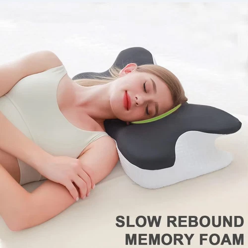 Ergonomic Memory-Foam Pillow for Neck Shoulder Pain Relief Sleeping Side Sleeper - Picture 10 of 19