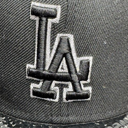 Los Angeles Dodgers Hat Black Snakeskin Bill New Era 9Fifty - One Size Fits Most - Picture 6 of 11