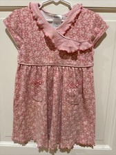 Vintage Healthtex Girl s Size 5 Pink Floral Short Sleeve Dress