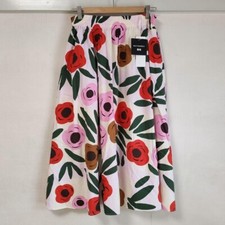UNIQLO x Marimekko Linen-blend Skirt PINK Japan New