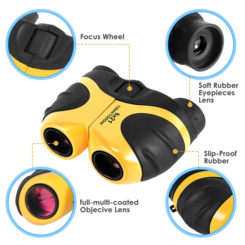 Kids Binoculars Shockproof for 3-12 Years Boys Girls Christmas Gift Learning Toy - Image 4 of 4