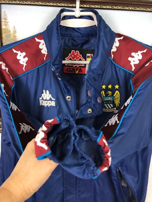 Vintage 90's Kappa Manchester City Football Jacket Soccer Vintage 90's Kappa Manchester City Football Jacket Soccer