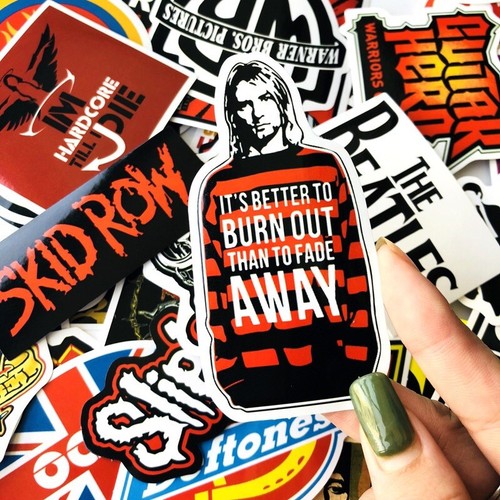 52 Rock Stickers Metal Punk Bands Guitar Amp Music Decal Stickerbomb Skateboard - Picture 5 of 6