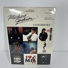 MICHAEL JACKSON 9-Piece STICKER SET - Album Covers Off the Wall/Smooth Criminal 