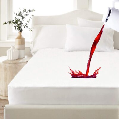 Soft Cotton Mattress Protector Pad Hypoallergenic Waterproof Cover Cal King