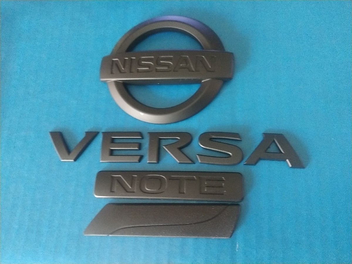NISSAN VERSA BLACK LETTERING EMBLEMS WITH NOTE AND PURE