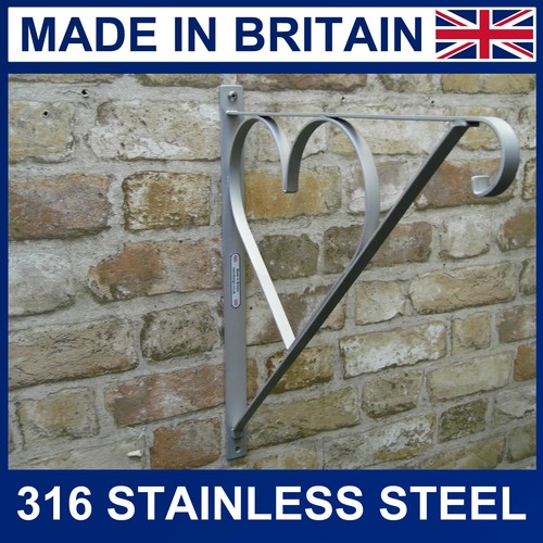 316 marine grade 14" Stainless Steel hanging basket brackets very strong - Picture 1 of 6