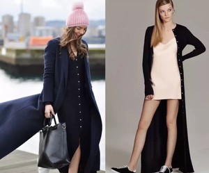 zara blue sweater dress