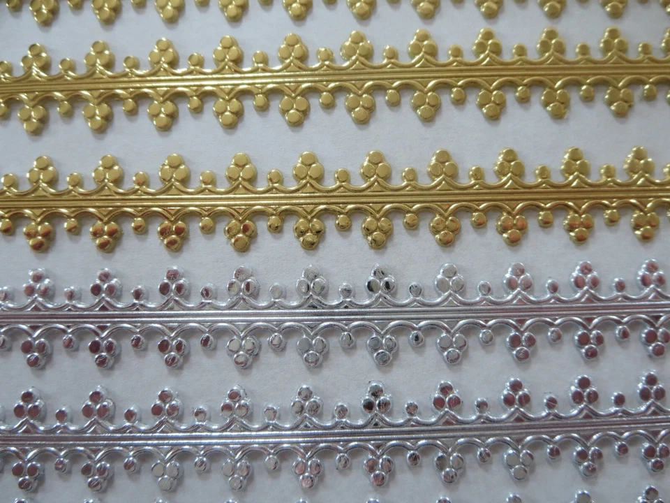 ZENGERLE Wachsornament, Wachskunsst, Borte B02, gold oder silber, Kerze selbst gestalten