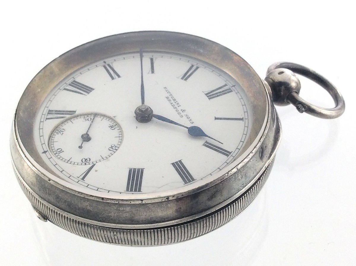 1888 Waltham Fattorini & Sons Bradford Key-wind 7 Jewel Silver 