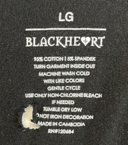 Blackheart Leggings - Damen Größe L - schwarz - Beinknochen - HAT LÖCHER (2805) - Bild 16 von 17
