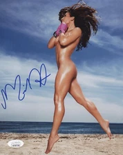 *WOW NUDE SPORTS ILLUSTRATED BODY ISSUE" MISCHA TATE SIGNED 8x10 JSA AUTO