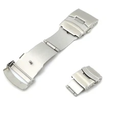 Watch Strap Buckle Deployment Safety Clasp Stainless Steel Replacement Push Open