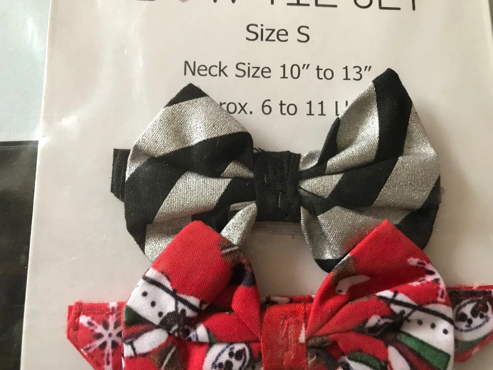 NUEVO EN PAQUETE DEFECTO LEER Perro Mascota Gato Pajarita Collar Set Pequeño Intercambiable Formal Foto 4 de 4