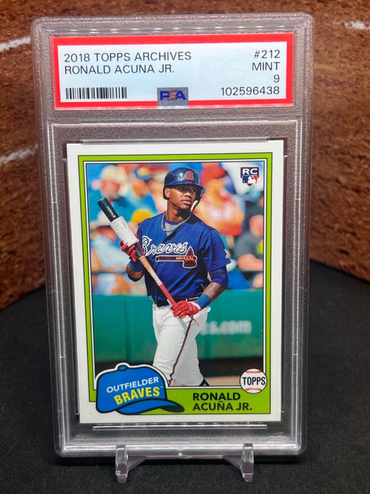 2018 Topps Archives Ronald Acuna Jr. (RC) #212 PSA 9 MINT