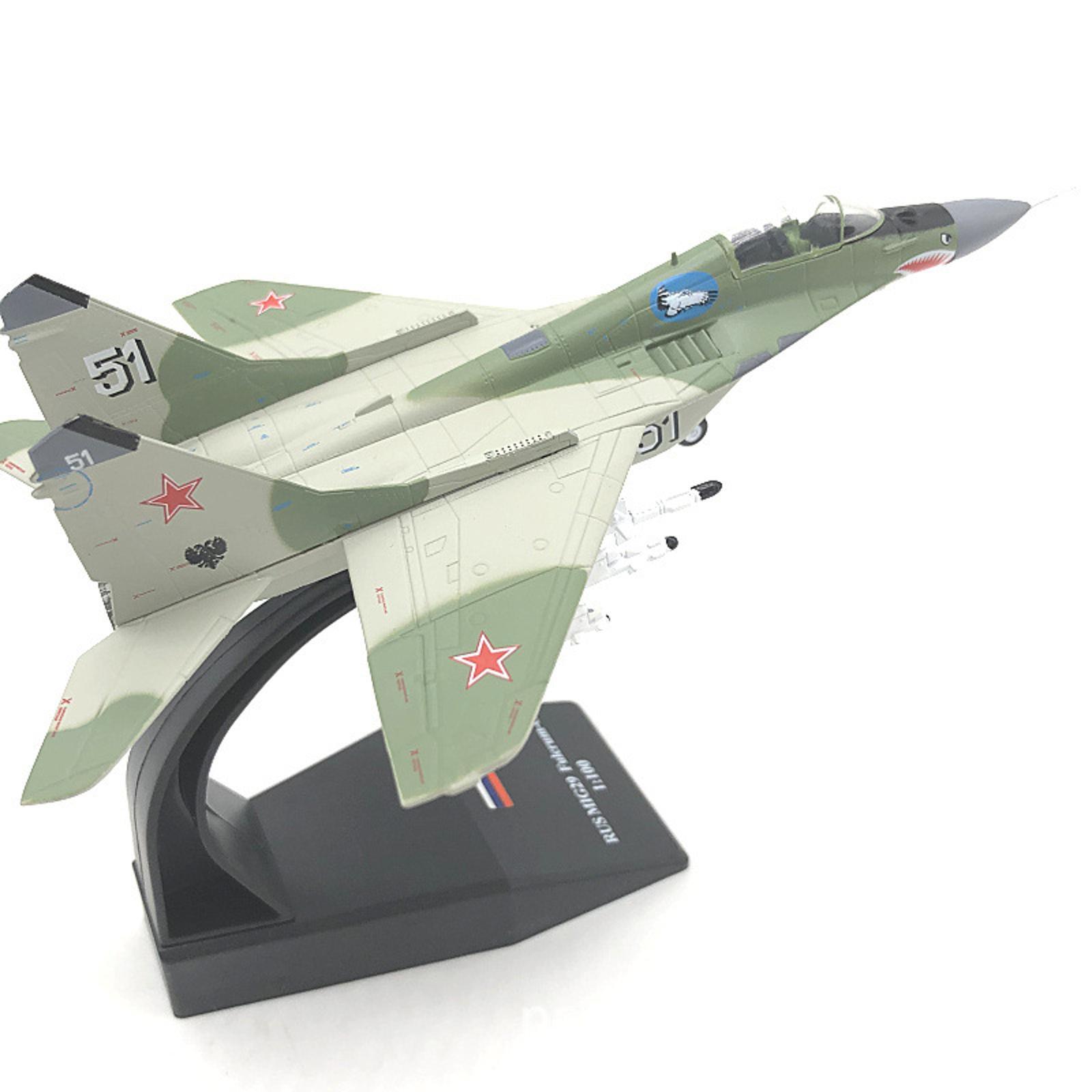 1:100 Russian MIG-29 Aircraft Diecast Model Military Airplane Plane Ornaments