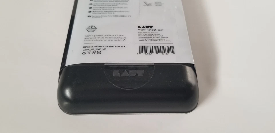 Funda Híbrida LAUT HUEX Elements Samsung Galaxy Note 8 Antiarañazos, Negro Mármol. Foto 3 de 3