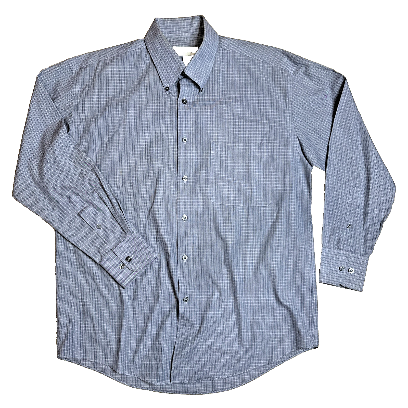 Camicia uomo vintage Yves Saint Laurent taglia M 15 1 2 32 33 righe blu abbottonata