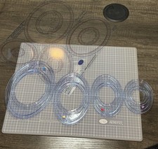 Creative Memories Custom Cutting System Lot Blades Mat Templates Circles Ovals