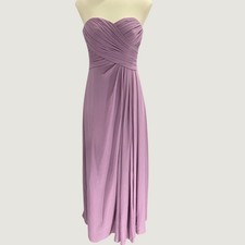 Azazie Lavender Strapless Chiffon Gown Sweetheart Bodice Bridesmaid 4 - 6