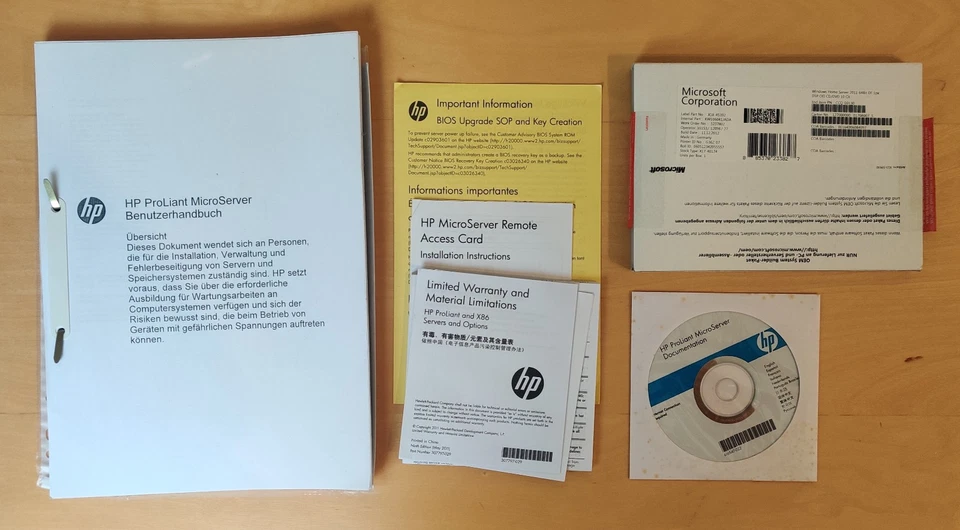 HP ProLiant MicroServer Model HSTNS-5151 mit 4x HDD, Remote Card, WINH Server 11 - Bild 3 von 4