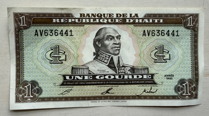 HAITI 1 GOURDE  1992 CRISP   COMBINE SHIPPING NO RESERVE!