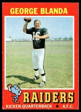 1971 Topps Football Card George Blanda Oakland Raiders #39 EX+
