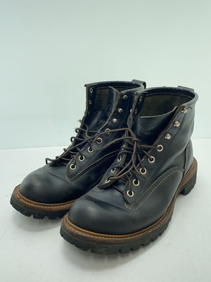 Red Wing Boots Lineman Made In 09 Us8 Blk Leather 2934 CLY18 | eBay