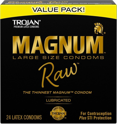#ad Trojan Magnum Raw Large Condoms – Thin amp; Lubricated 24 Count $43.49