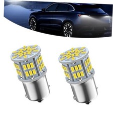 1156 Led Turn Signal Light 6800k Single Contact Super Bright 2 Pcs White 01