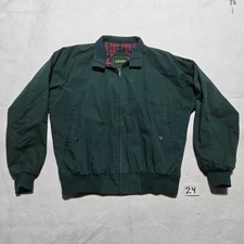 Vintage Saddlebred Jacket Light Chore Barn Coat Green Flannel Lined Men's Large