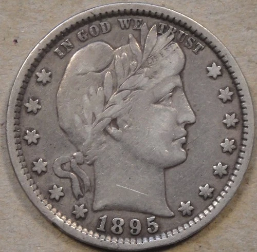 1895 Barber Quarter 25c VF/XF as Pictured L3-3
