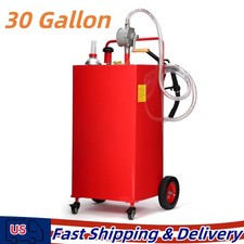 30 Gallon Fuel Caddy Fuel Storage Tank Gasoline Diesel Fuel Container with Pump