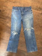 Vintage 90s Wrangler Distressed Straight Leg Denim Jeans