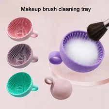 Quick Clean Makeup Brush Cleaner Bowl Silicone Scrubber