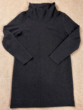 Pure Jill J Jill Charcoal Heather Gray Cowl Neck Drawstring Sweater Dress Medium