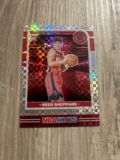 2024-25 Panini NBA Hoops Reed Sheppard Rookie #233 Checkerboard Rockets Prizm SP