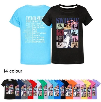 Kids Boys Girls T-shirt Swift Summer Short Sleeve T-Shirt Tops Blouse Tee Gift