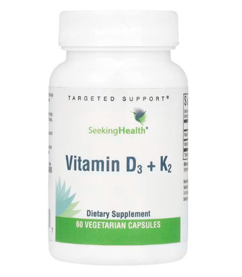 Seeking Health, Vitamin D3 + K2, 60 vegetarische Kapseln