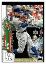Mookie Betts 2020 Topps Holiday #HW89 SP Variation Scarf Dodgers MLB