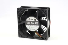 12VDC Axial Fan, 120x120x38mm, 12VDC, High Performance, Tachometer, 3 Pin